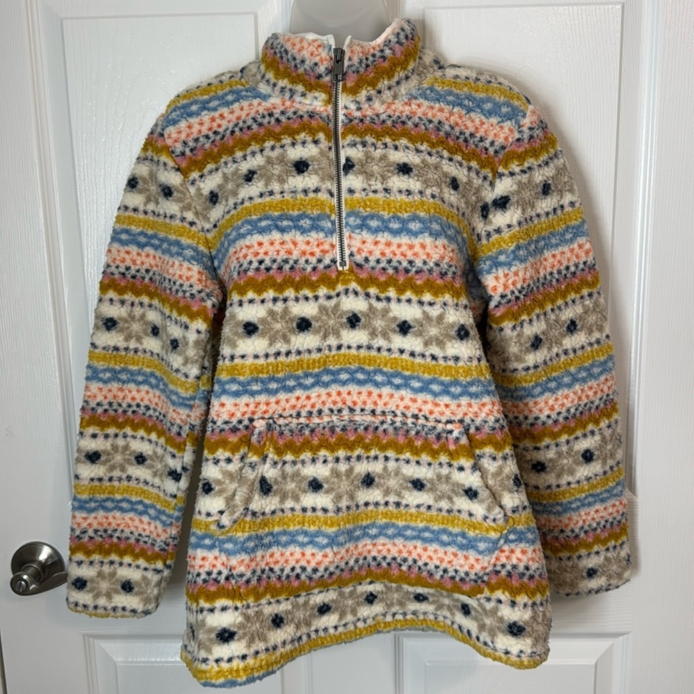 Style & Co half zip sherpa pull over top